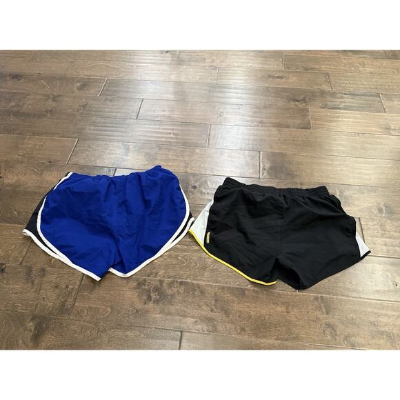 Lot Of 2 Nike Women Blue Black Athletic Lined Running Shorts Bundled Size M - Picture 3 of 7